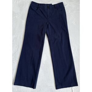 Soft Surroundings Missy Straight Leg Full Length Navy Blue Pants Size 14 NWT